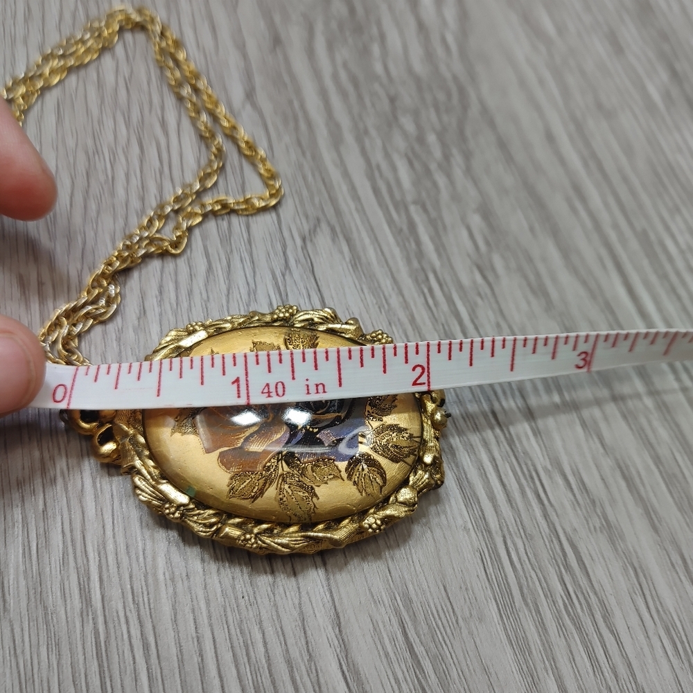 Max Factor Victorian Rose Solid Perfume Locket Ne… - image 8